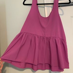 American Eagle loose fitting peplum top